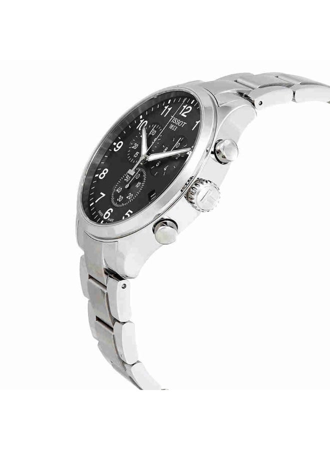 TISSOT Chrono XL Classic Grey Dial Silver Steel Strap Watch for Men T116.617.11.057.01 - Image 3